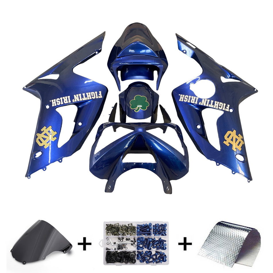 インジェクションフェアリングキット ボディワーク プラスチック ABS カワサキ ZX6R 636 2003-2004 に適合