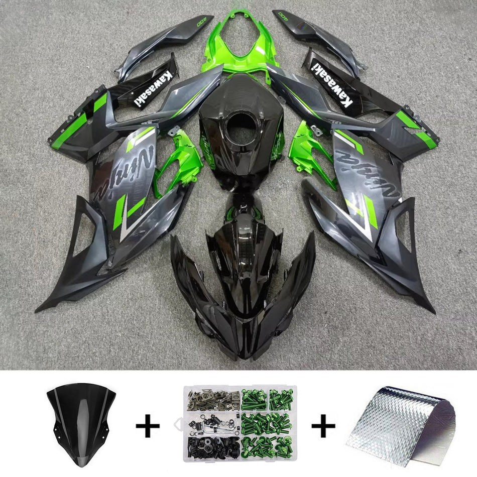 インジェクションフェアリングキット ボディワーク プラスチック ABS カワサキ EX400 Ninja400 2018-2024 に適合