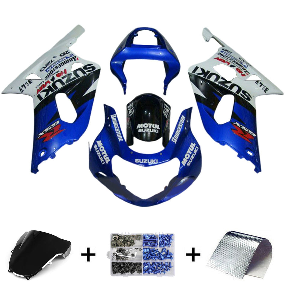 2000-2002 スズキ GSXR1000 K1 K2 フェアリングキット ボディワーク プラスチック ABS