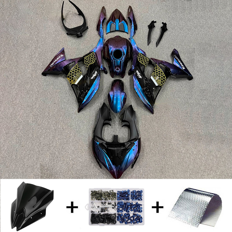 インジェクションフェアリングキット ボディワーク プラスチック ABS カワサキ ER-6F Ninja650R 2017-2019 に適合