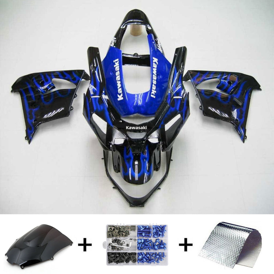2002-2003 カワサキ ZX9R インジェクションフェアリングキット ボディワーク プラスチック ABS #111