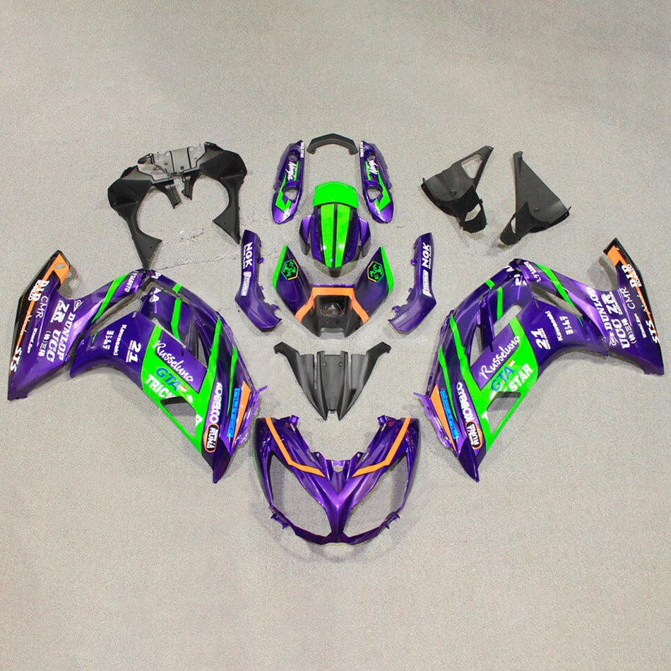 インジェクションフェアリングキット ボディワーク プラスチック ABS カワサキ ER-6F Ninja650 2012-2016 に適合