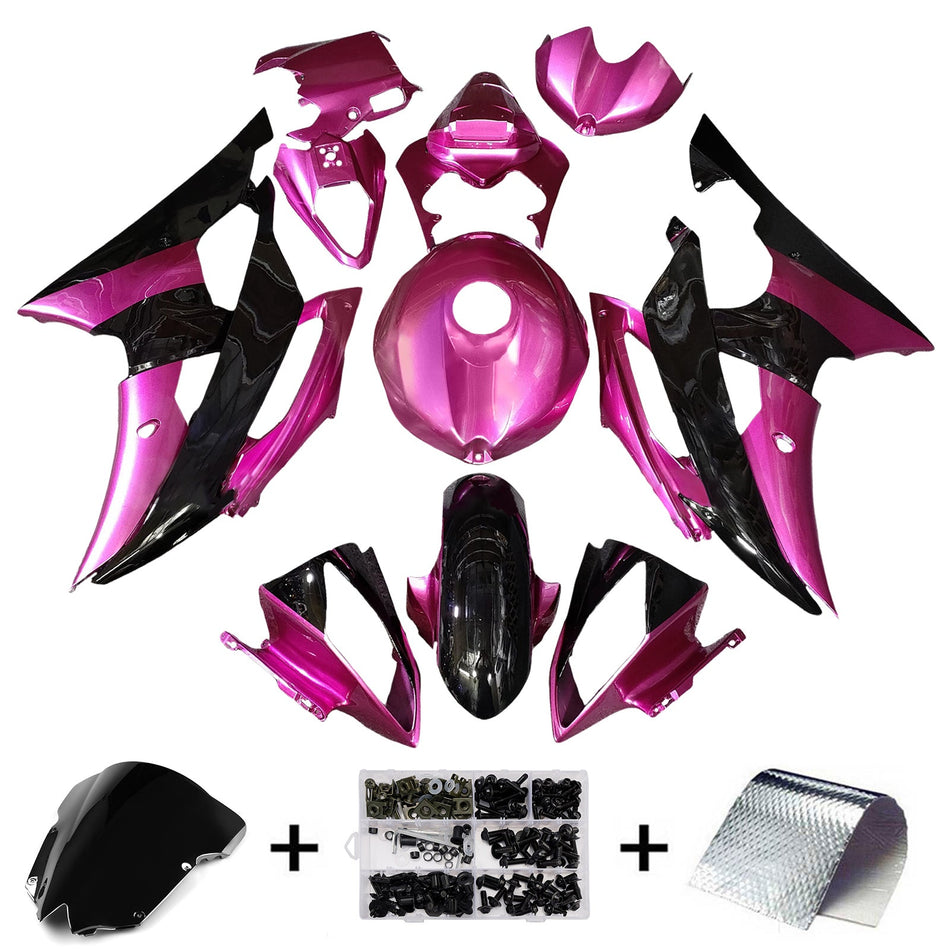 インジェクションフェアリングキット ボディワーク プラスチック ABS ヤマハ YZFR6 YZF-R6 2008-2016用