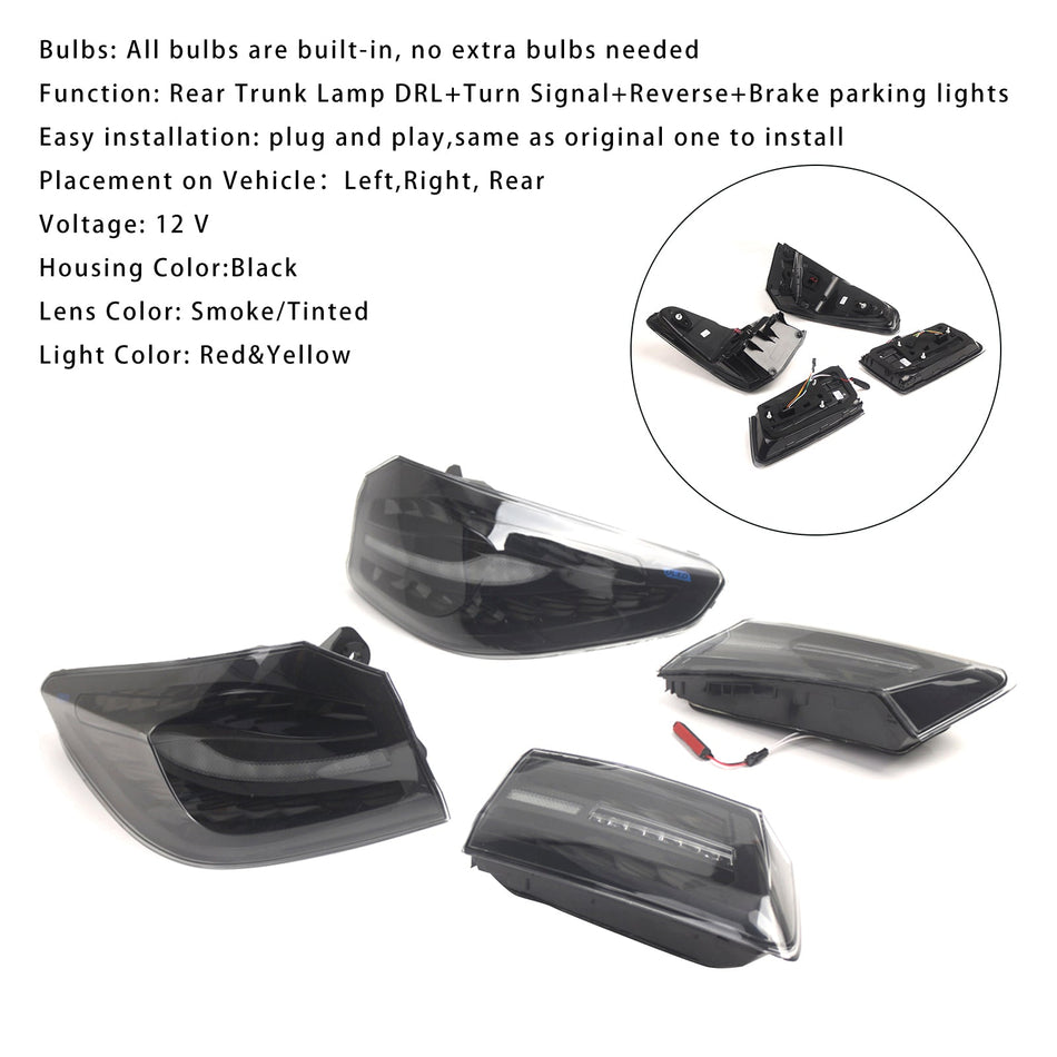 2018-2020 BMW 5 G30 G38 L&amp;R スモーク LED テールライト リアランプアセンブリ 63217376469 63217376470