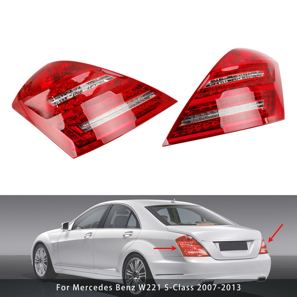 2007-2013 メルセデスベンツ W221 Sクラス 左+右 LED テールライトランプ 2218201364 464