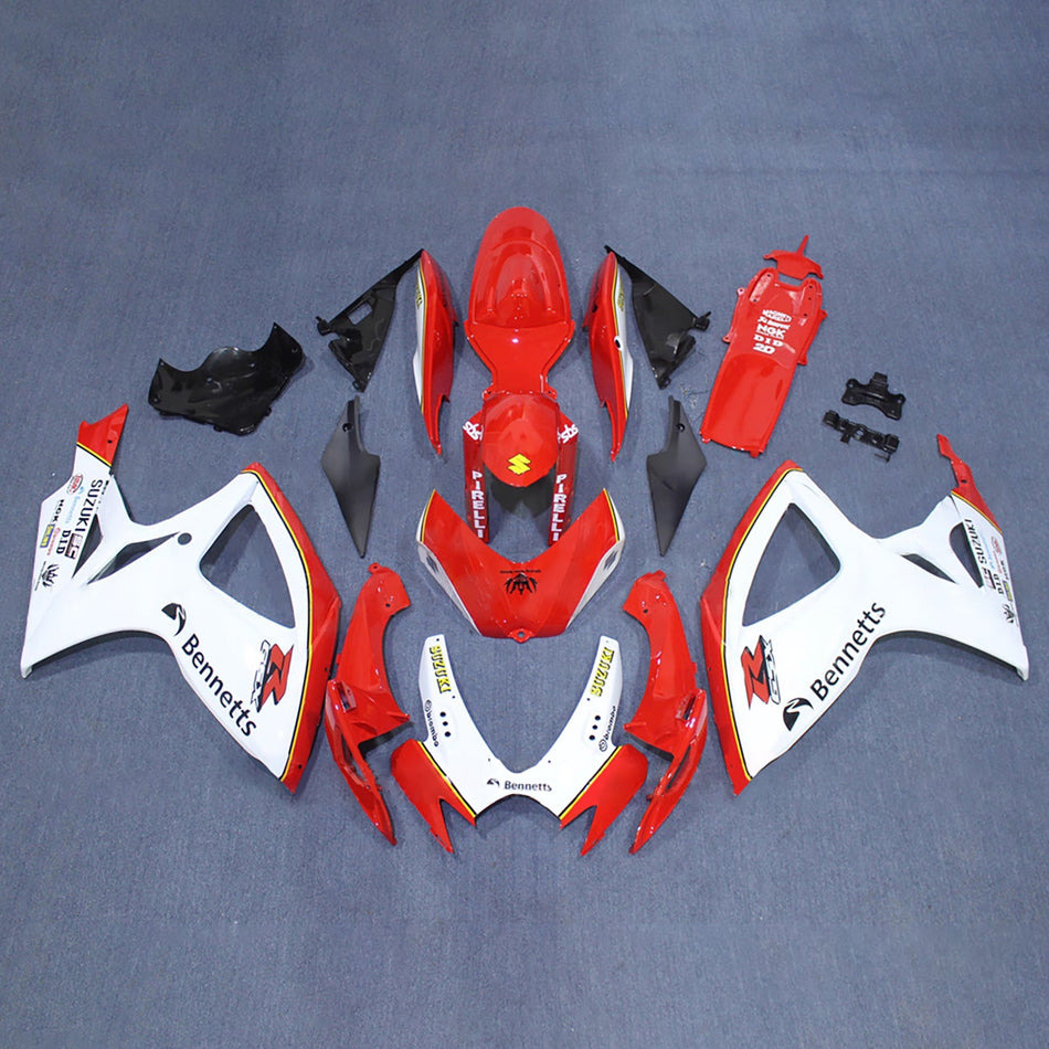 スズキ GSXR 600/750 2006-2007 K6 用 インジェクションフェアリングキット ボディワーク プラスチック ABS