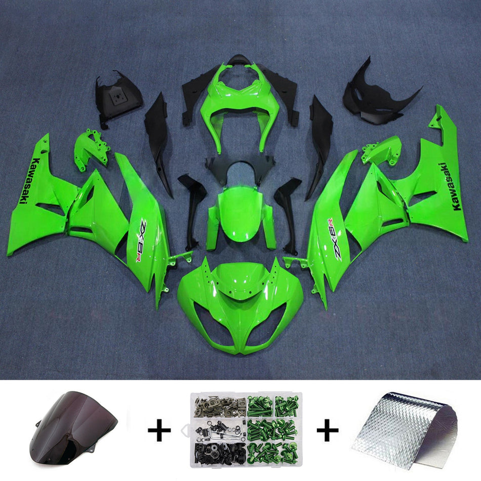 インジェクションフェアリングキット ボディワーク プラスチック ABS カワサキ ZX6R 636 2009-2012 に適合