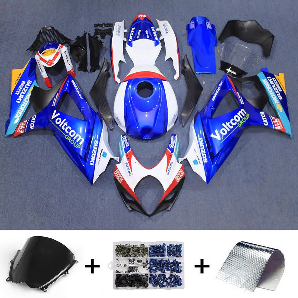 スズキ GSXR1000 2007-2008 K7用 インジェクションフェアリングキット ボディワーク プラスチック ABS