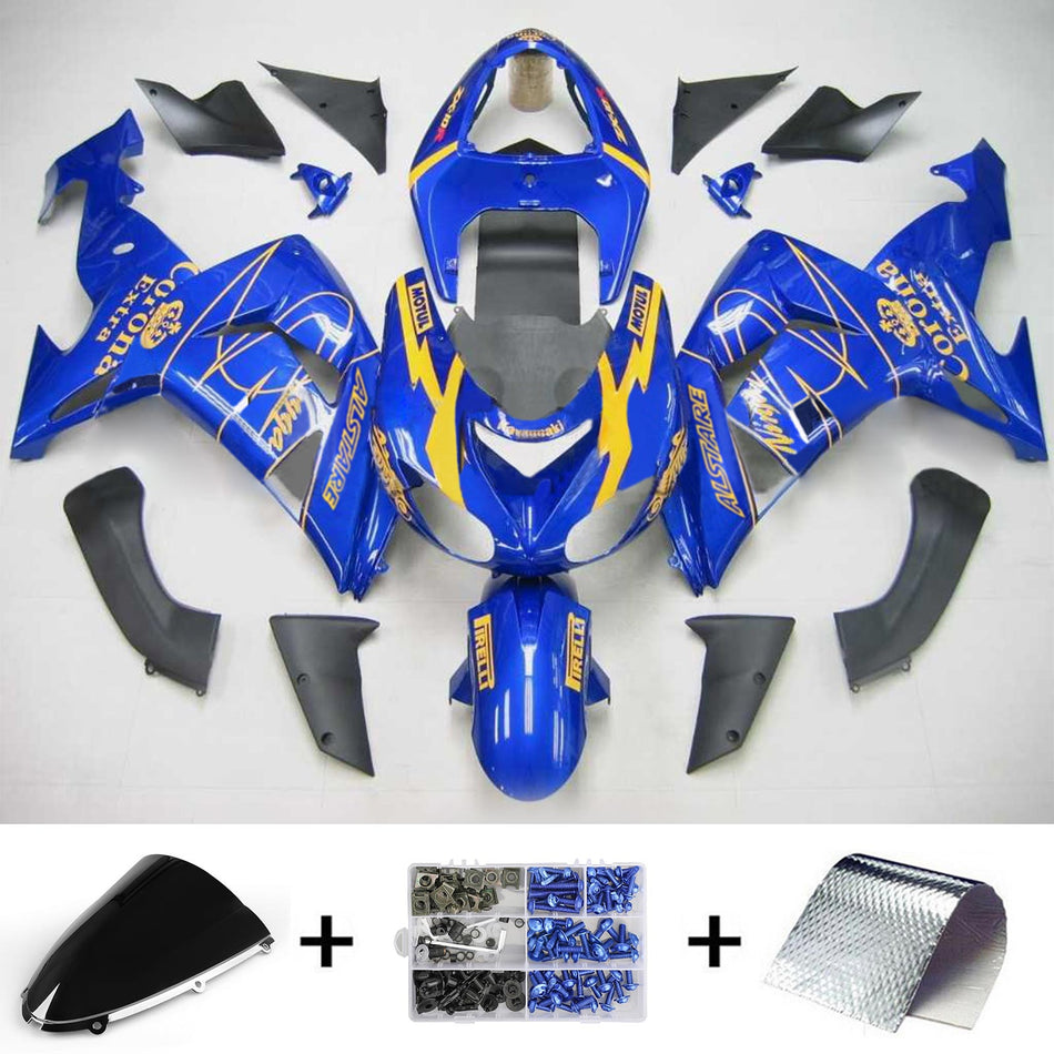 2006-2007 カワサキ ZX10R Amotopart インジェクションフェアリングキット ボディワーク プラスチック ABS #103