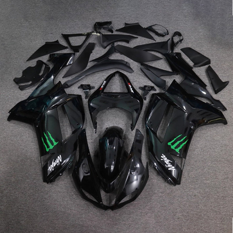 インジェクションフェアリングキット ボディワーク プラスチック ABS カワサキ ZX6R 636 2007-2008 に適合