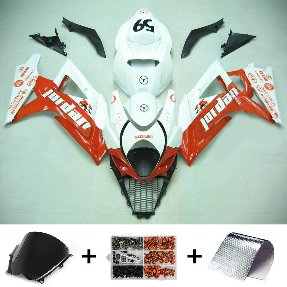 2007-2008 スズキ GSXR1000 K7 Amotopart インジェクションフェアリングキット ボディワーク プラスチック ABS #107
