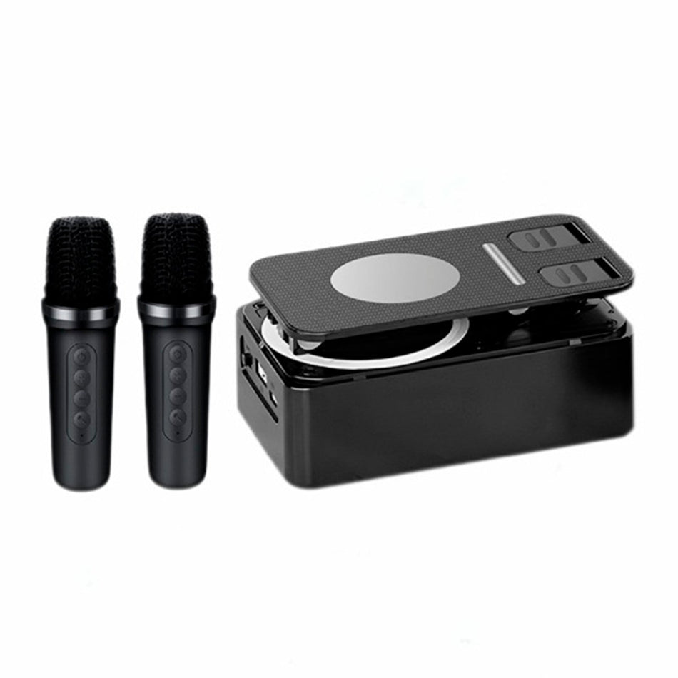 4 in 1 スマホホルダー Bluetoothスピーカー ワイヤレス充電器 パワーバンク デスクトップライブ