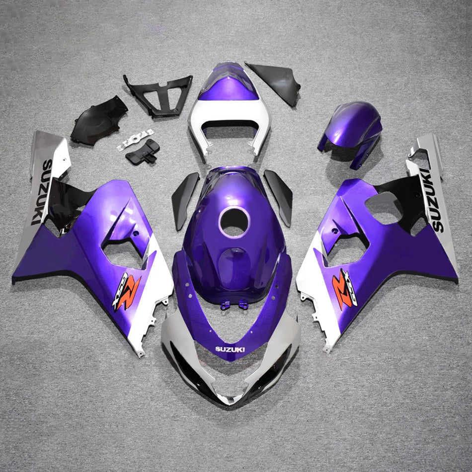 インジェクションフェアリングキット ボディワーク プラスチック ABS スズキ GSXR 600/750 2004-2005 K4用