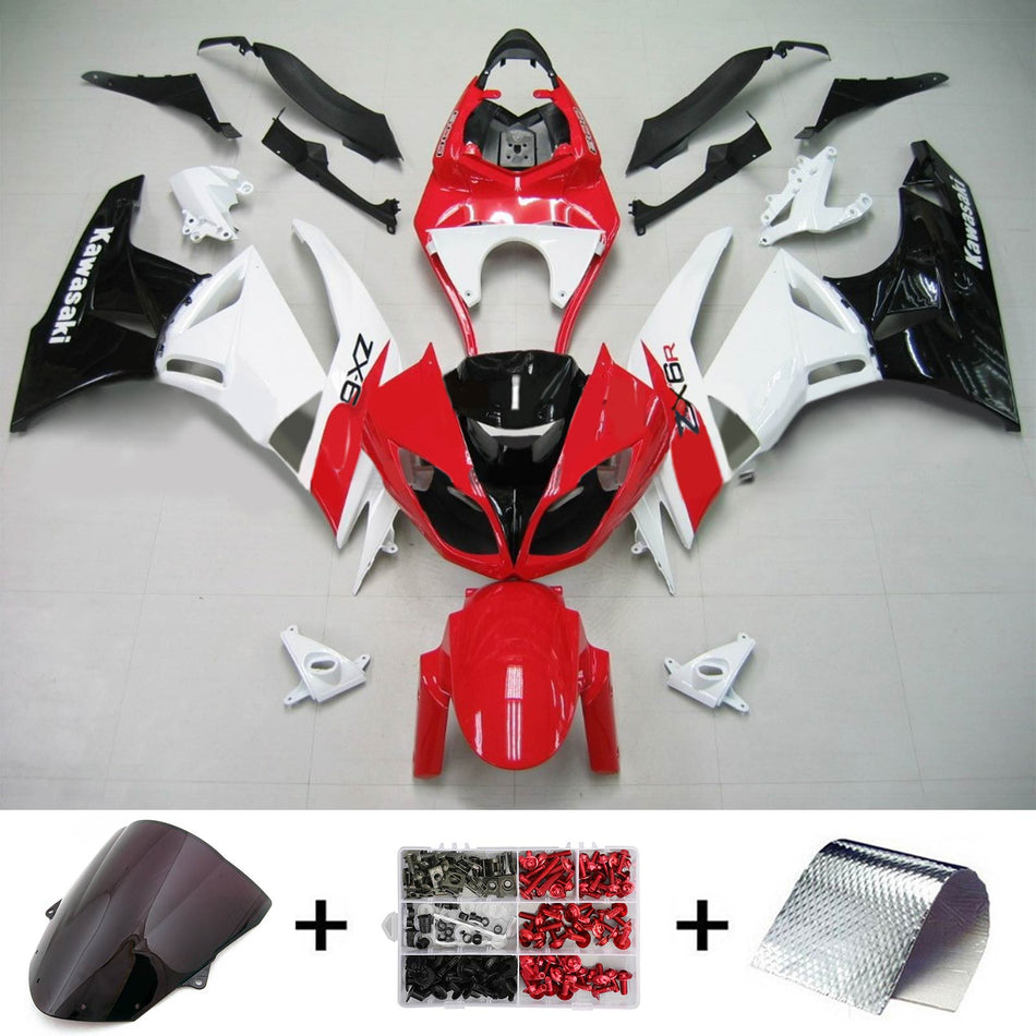 2009-2012 カワサキ ZX6R 636 フェアリングキット ボディワーク プラスチック ABS