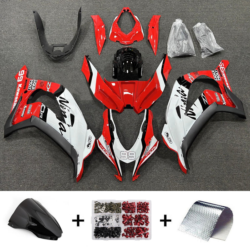 インジェクションフェアリングキット ボディワーク プラスチック ABS カワサキ ZX10R 2016-2020 に適合
