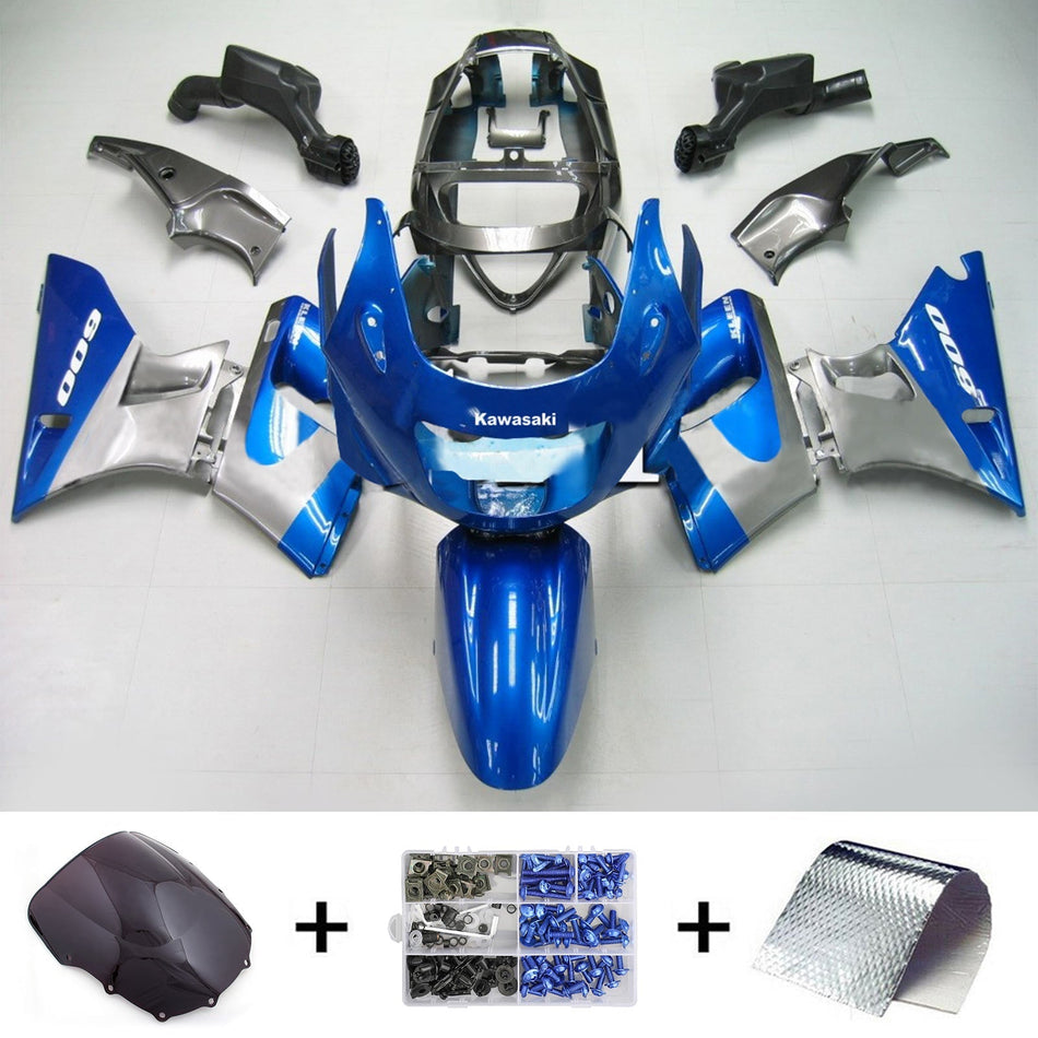 1993-2007 カワサキ ZZR400 1998-2003 ZZR600 Amotopart インジェクションフェアリングキット ボディワーク プラスチック ABS #101