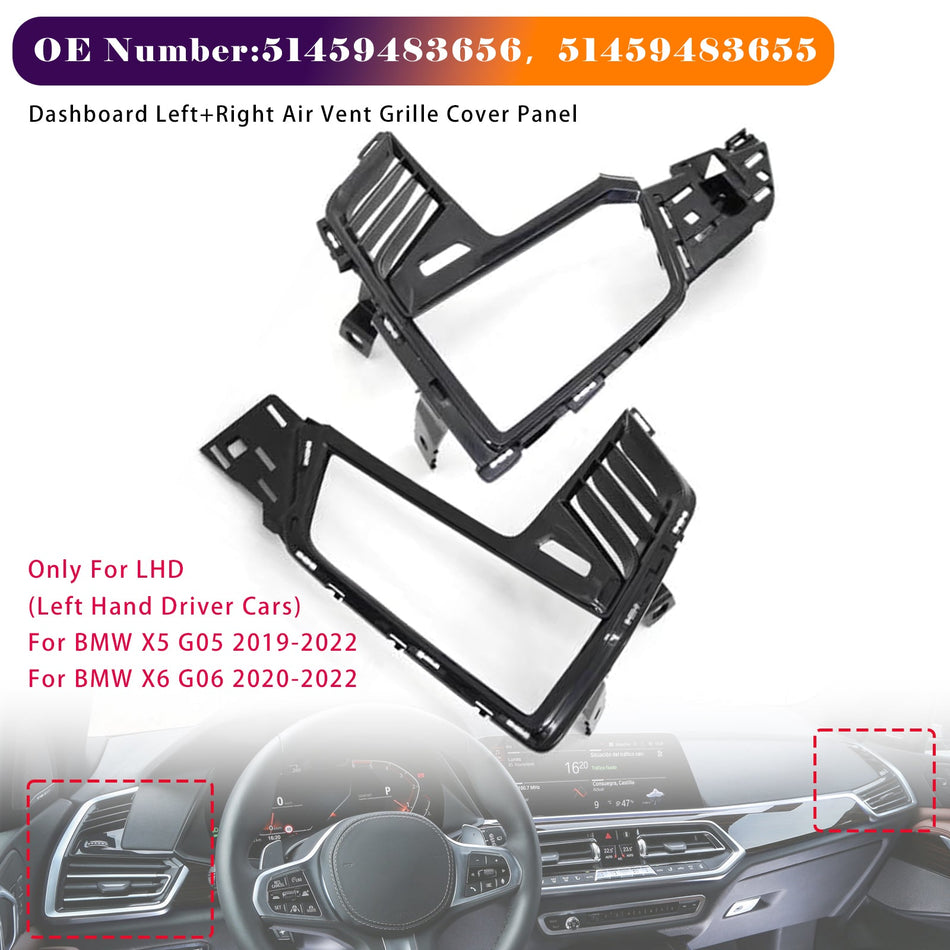 ダッシュボード 左+右 エアベント 51459483656 51459483655 BMW X5 X6 2019-2022用