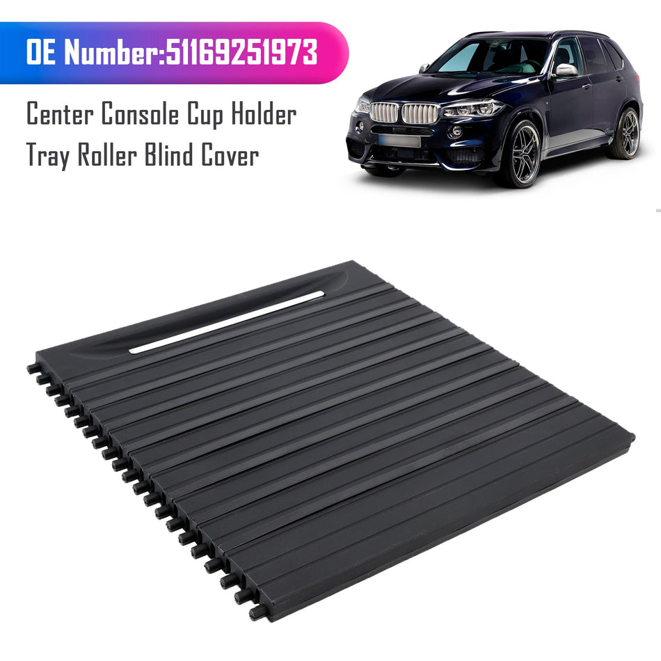 2014-2018 BMW F15 X5 F16 X6 センターコンソール カップホルダートレイ ローラーブラインドカバー