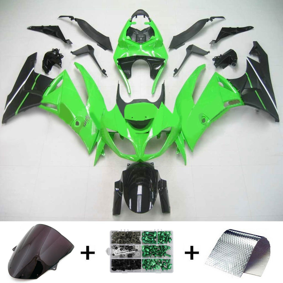 2009-2012 カワサキ ZX6R 636 Amotopart インジェクションフェアリングキット ボディワーク プラスチック ABS #109