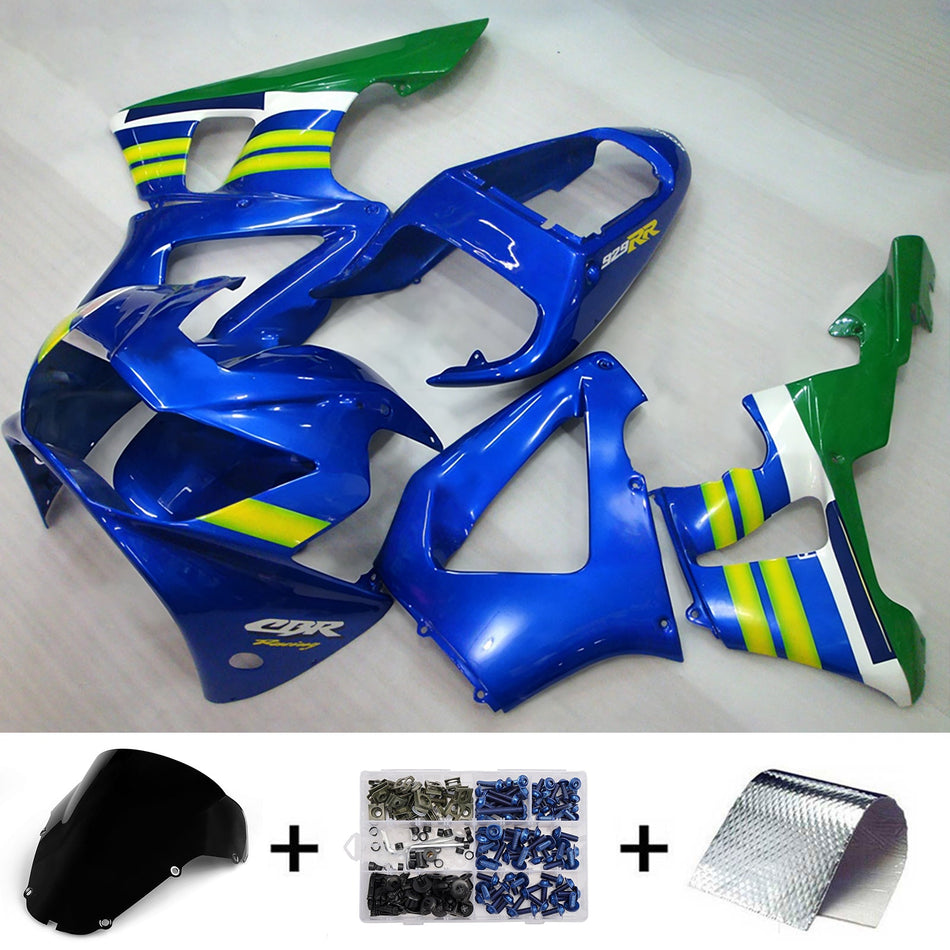 ホンダ CBR929RR 2000-2001 用射出成形フェアリングキット ボディワーク プラスチック ABS