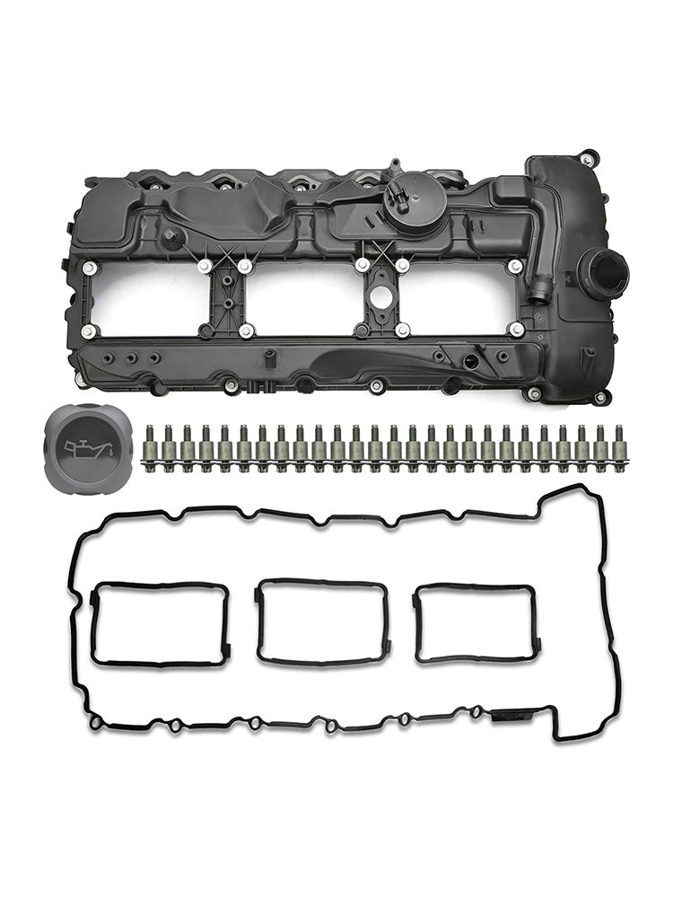 2009–2017 BMW F10/F11/F07 535i N55B30M0 3.0T バルブカバー ガスケット+キャップ付き 11127570292 (コピー)