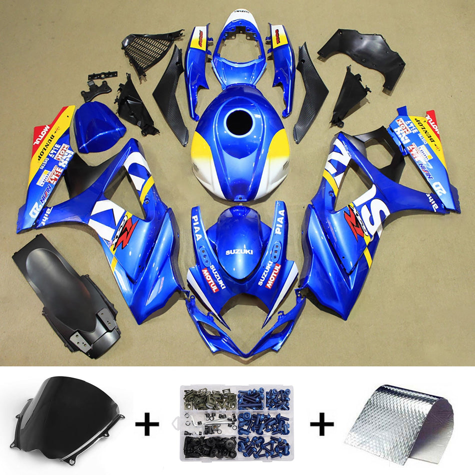 スズキ GSXR1000 2007-2008 K7用 インジェクションフェアリングキット ボディワーク プラスチック ABS