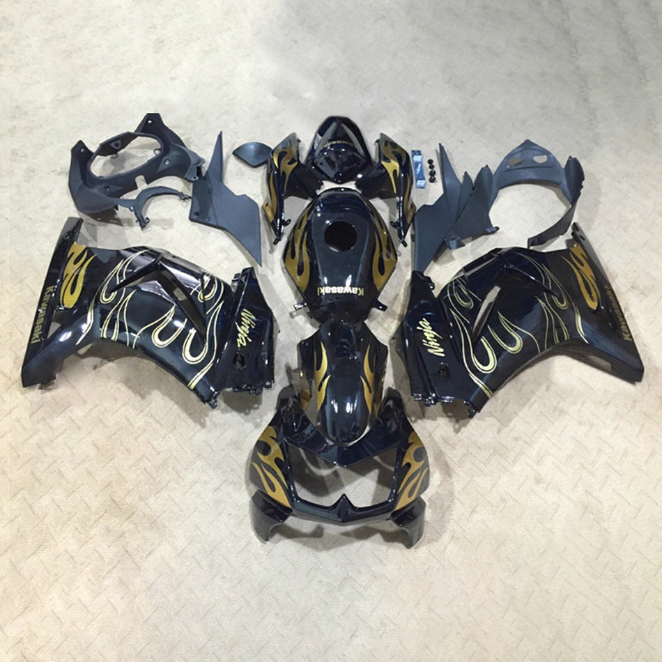 インジェクションフェアリングキット ボディワーク プラスチック ABS カワサキ EX250 Ninja250R 2008-2012 に適合