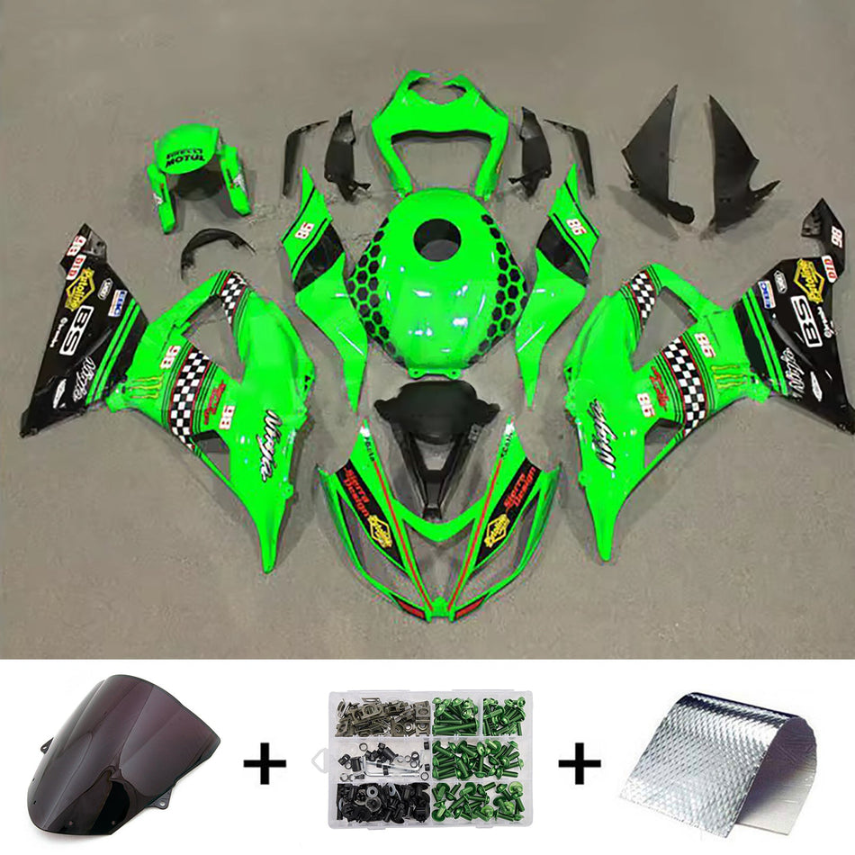インジェクションフェアリングキット ボディワーク プラスチック ABS カワサキ ZX6R 636 2013-2018 に適合
