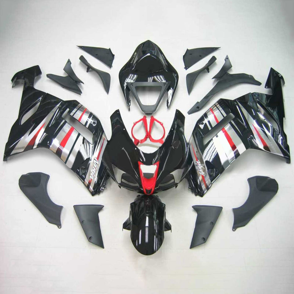 2007-2008 カワサキ ZX6R 636 Amotopart インジェクションフェアリングキット ボディワーク プラスチック ABS #111