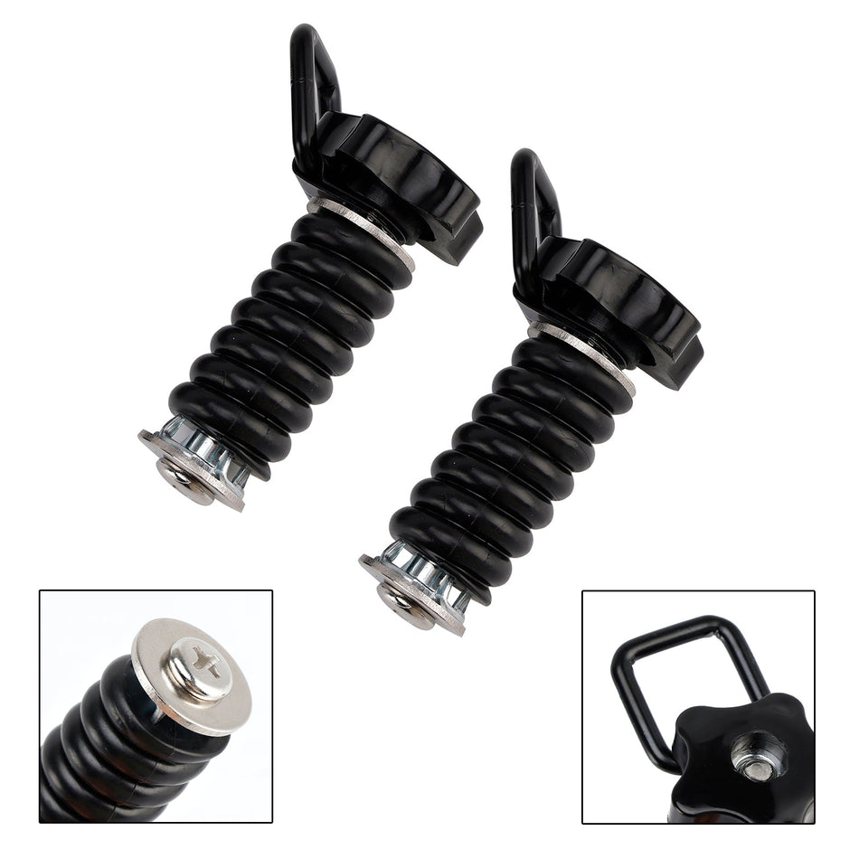 Dリング付きタイダウンアンカー 1インチ ブラック ペア Polaris Rzr 570 800 900 1000用
