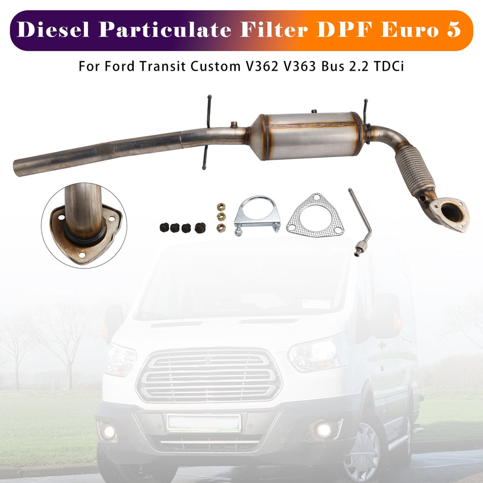 12-17 フォード トランジット カスタム V362 V363 バス 2.2 TDCi ディーゼル パティキュレート フィルター DPF ユーロ 5 1817578 用