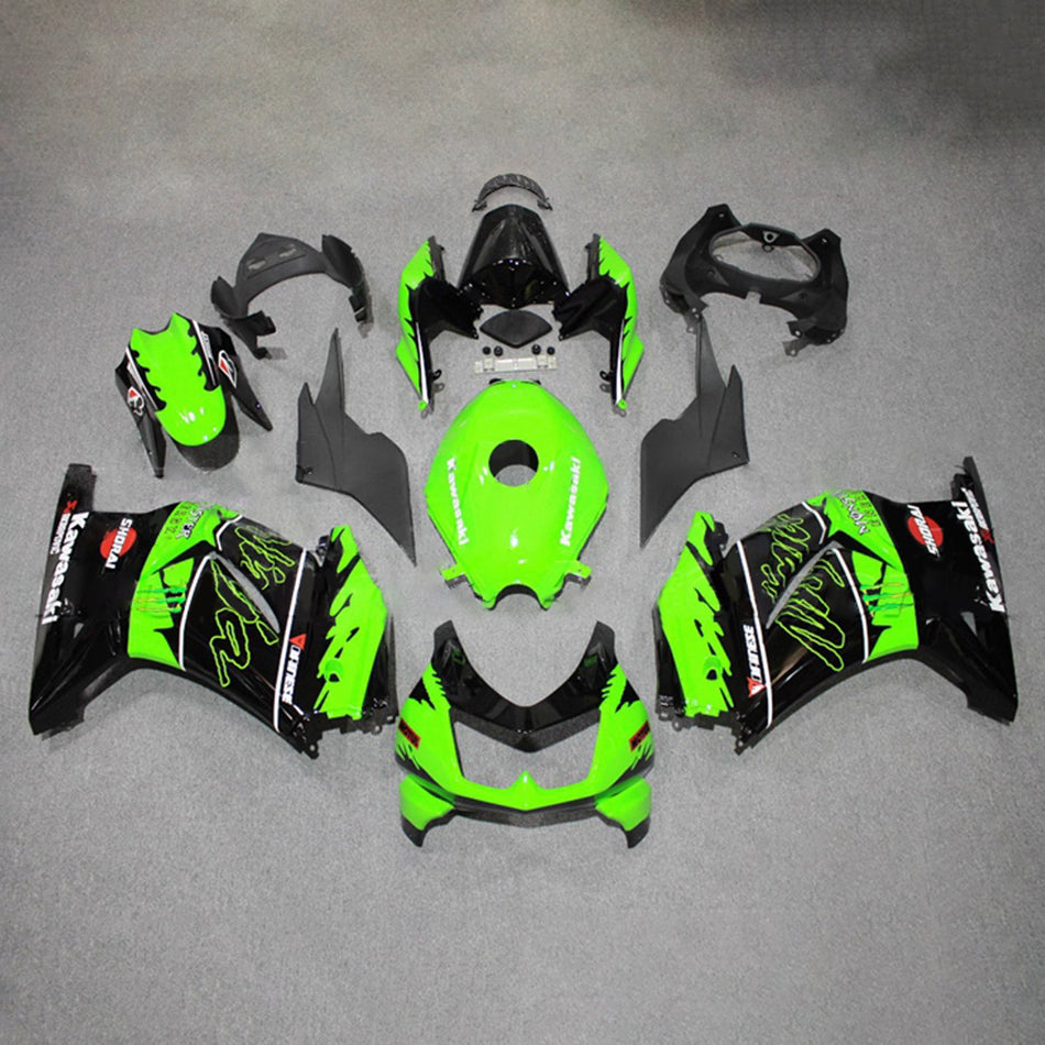 インジェクションフェアリングキット ボディワーク プラスチック ABS カワサキ EX250 Ninja250R 2008-2012 に適合