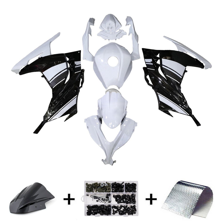 インジェクションフェアリングキット ボディワーク プラスチック ABS カワサキ EX300 Ninja300 2013-2024 に適合