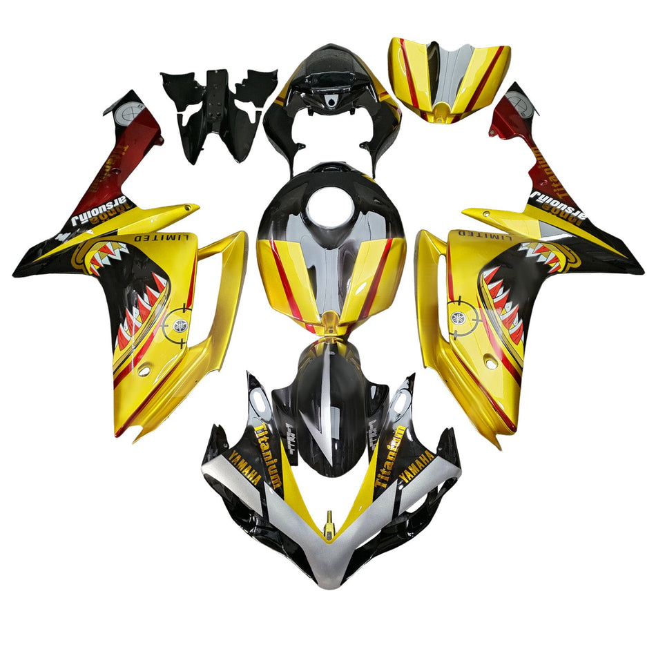 ヤマハ YZFR1 YZF-R1 2007-2008 用 インジェクションフェアリングキット ボディワーク プラスチック ABS