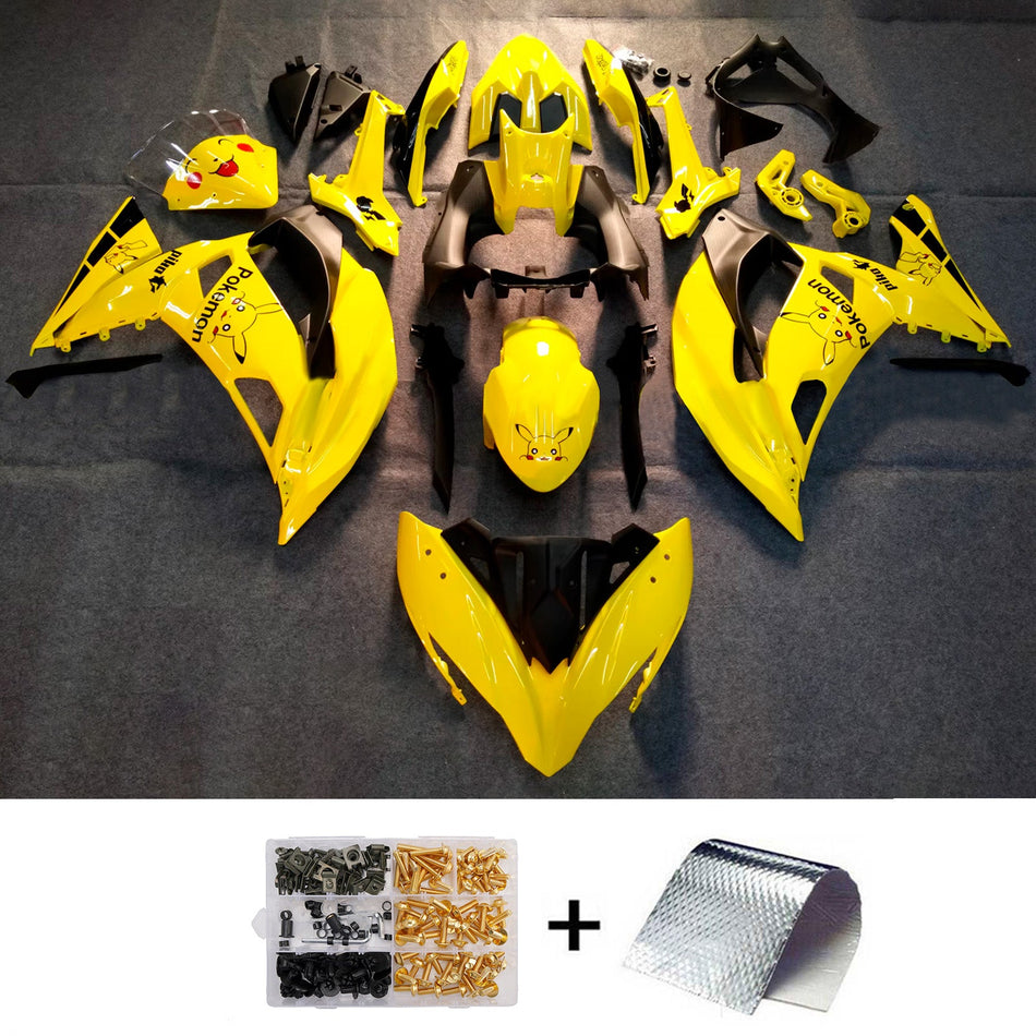 インジェクションフェアリングキット ボディワーク プラスチック ABS カワサキ ER-6F Ninja650R 2017-2019 に適合