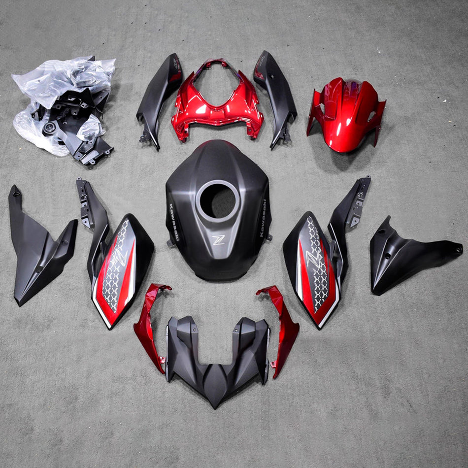 インジェクションフェアリングキット ボディワーク プラスチック ABS カワサキ Z400 2018-2024 に適合