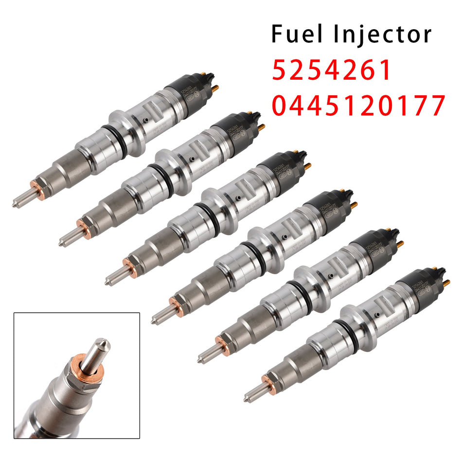 カミンズ ISB 6.7L QSB 4.5L 6.7L 5254261 0445120177 用 燃料インジェクター 6個