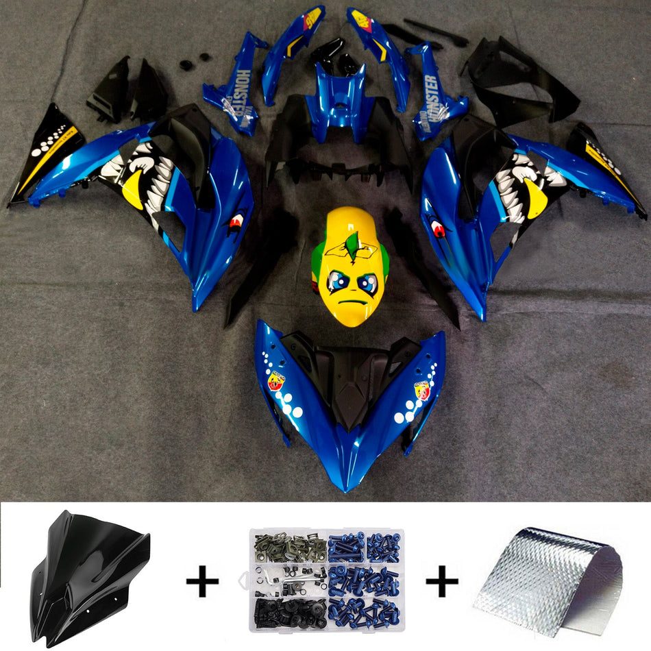 インジェクションフェアリングキット ボディワーク プラスチック ABS カワサキ ER-6F Ninja650R 2017-2019 に適合