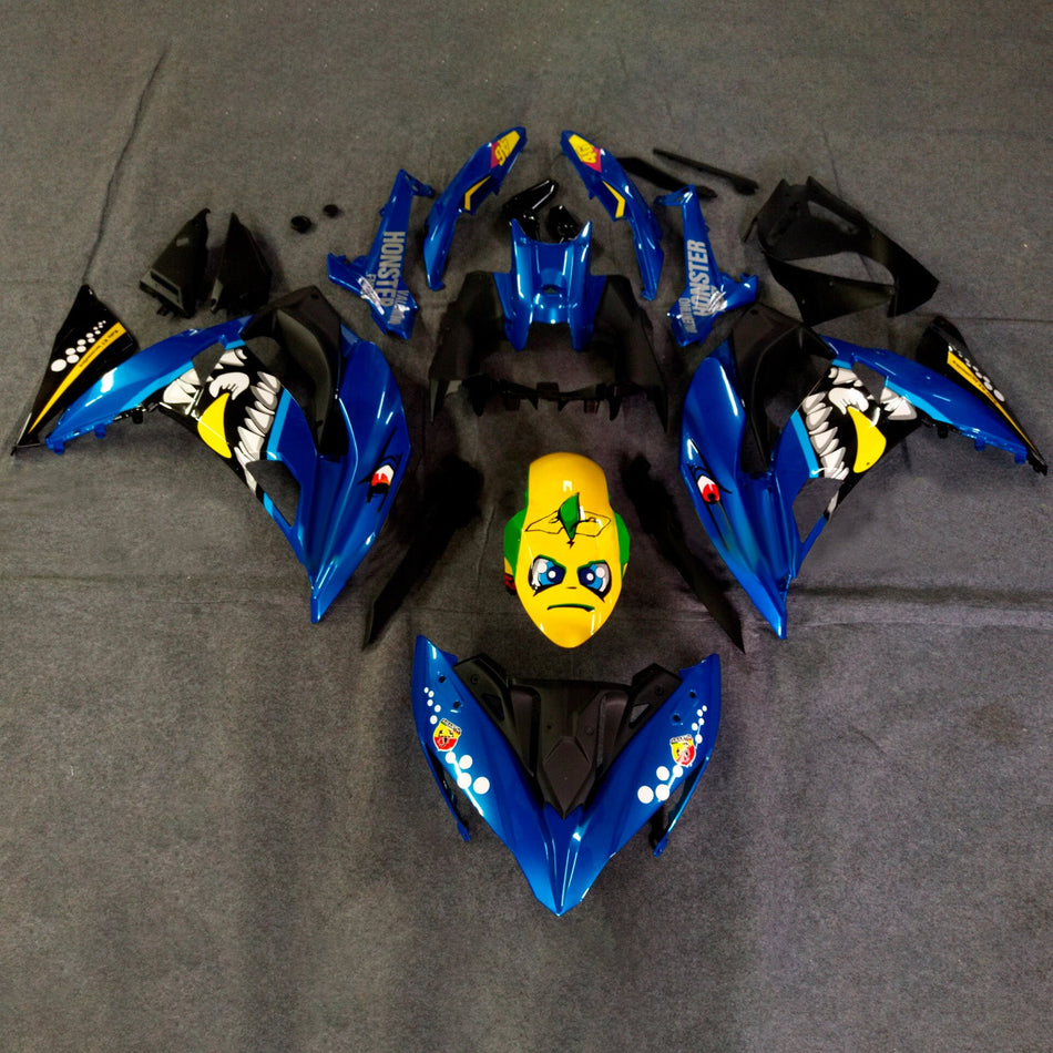 インジェクションフェアリングキット ボディワーク プラスチック ABS カワサキ ER-6F Ninja650R 2017-2019 に適合