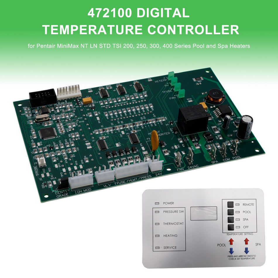 Pentair NT STD TSI 200 250 300 400 472100用デジタル温度コントローラボード