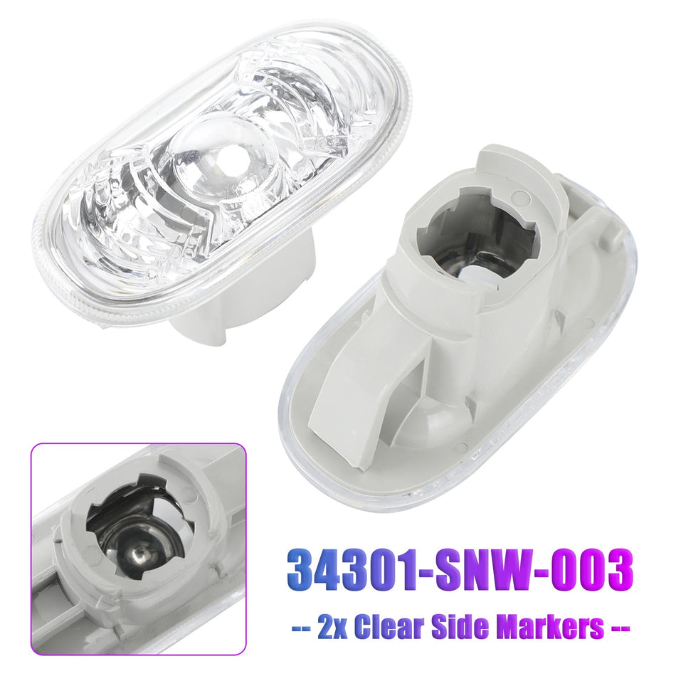 ホンダ シビック タイプR FD2 2006-2011用クリアサイドマーカー 2個セット 34301-SNW-003
