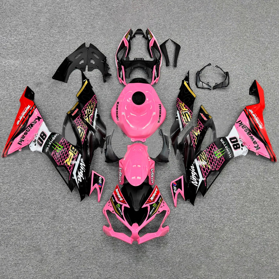 インジェクションフェアリングキット ボディワーク プラスチック ABS カワサキ ZX6R 2019-2023 に適合