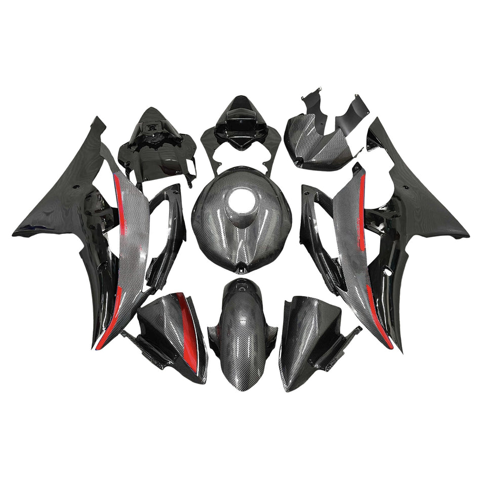 インジェクションフェアリングキット ボディワーク プラスチック ABS ヤマハ YZFR6 YZF-R6 2008-2016用