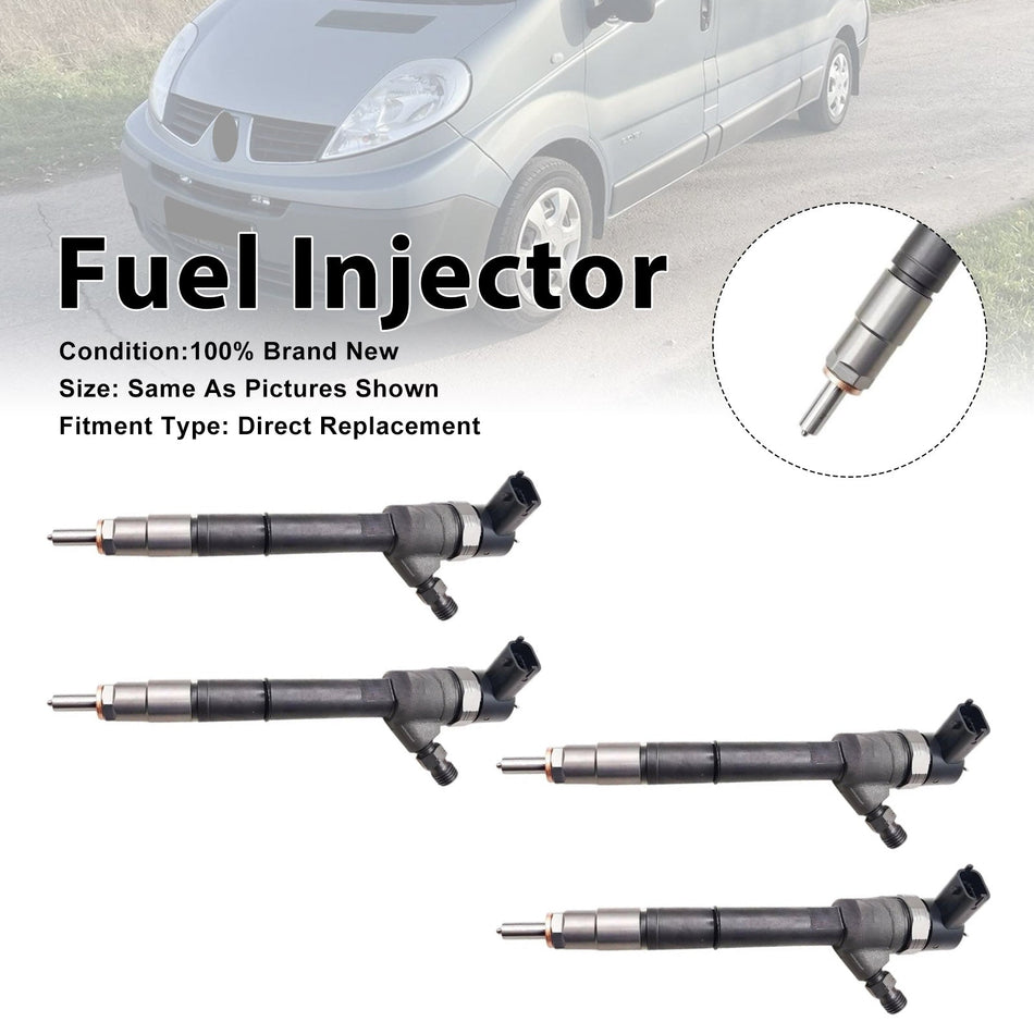 ルノー トラフィック II 2.0L DCI 用燃料インジェクター 4個セット 0445110338