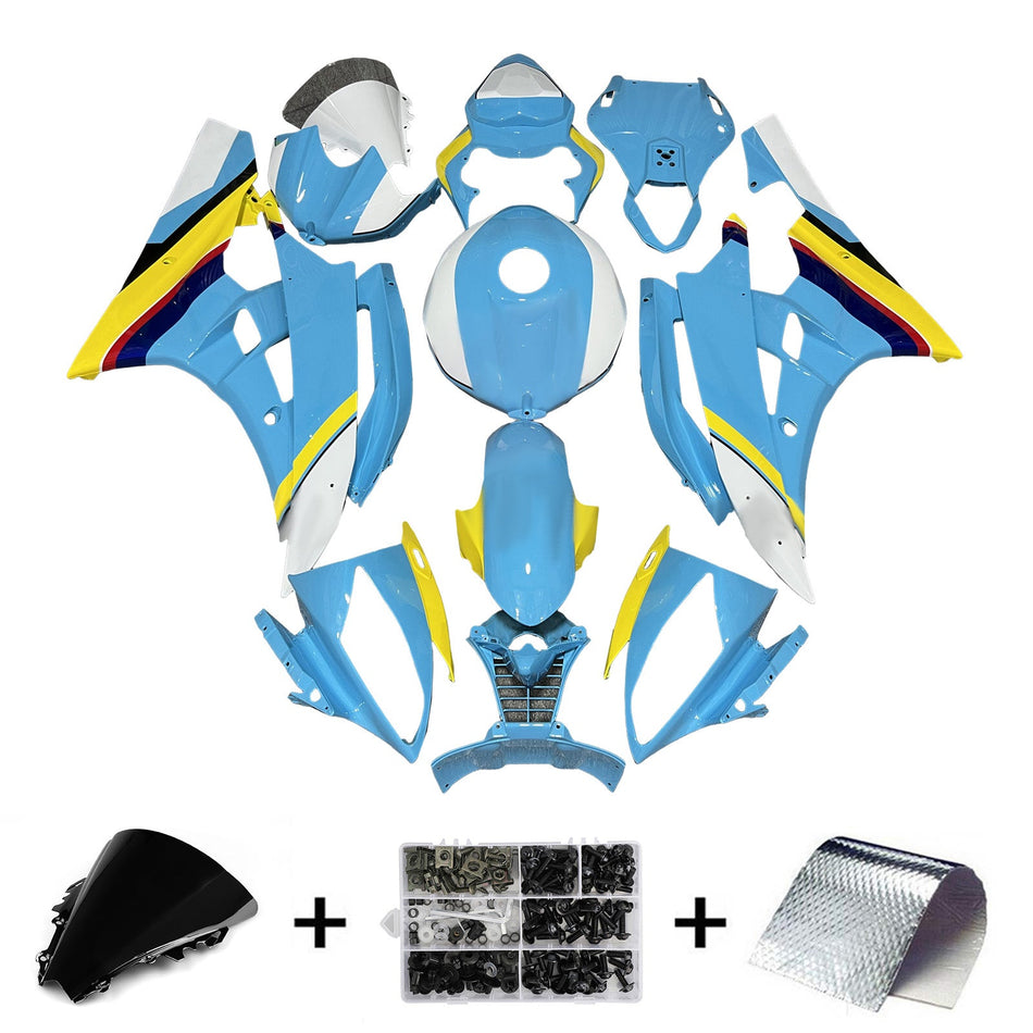 ヤマハ YZFR6 YZF-R6 2006-2007 用 インジェクションフェアリングキット ボディワーク プラスチック ABS