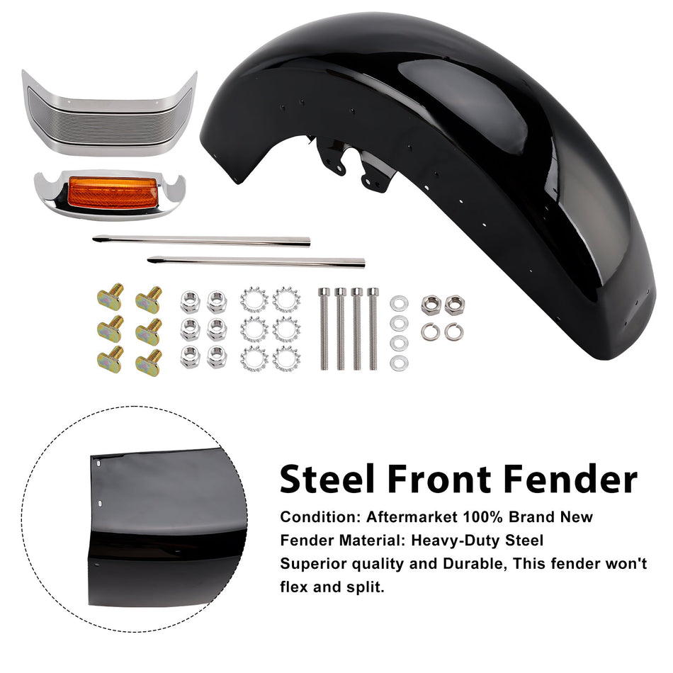 2014-2024 ツーリング エレクトラ グライド ウルトラ リミテッド スチール フロントフェンダー マッドガード