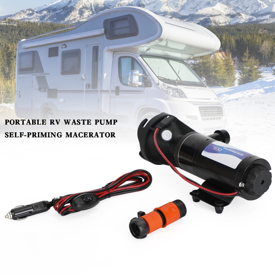 12V RV ポータブル マセレータ ポンプ 廃水処理装置 汚水チョッパー ポンプ