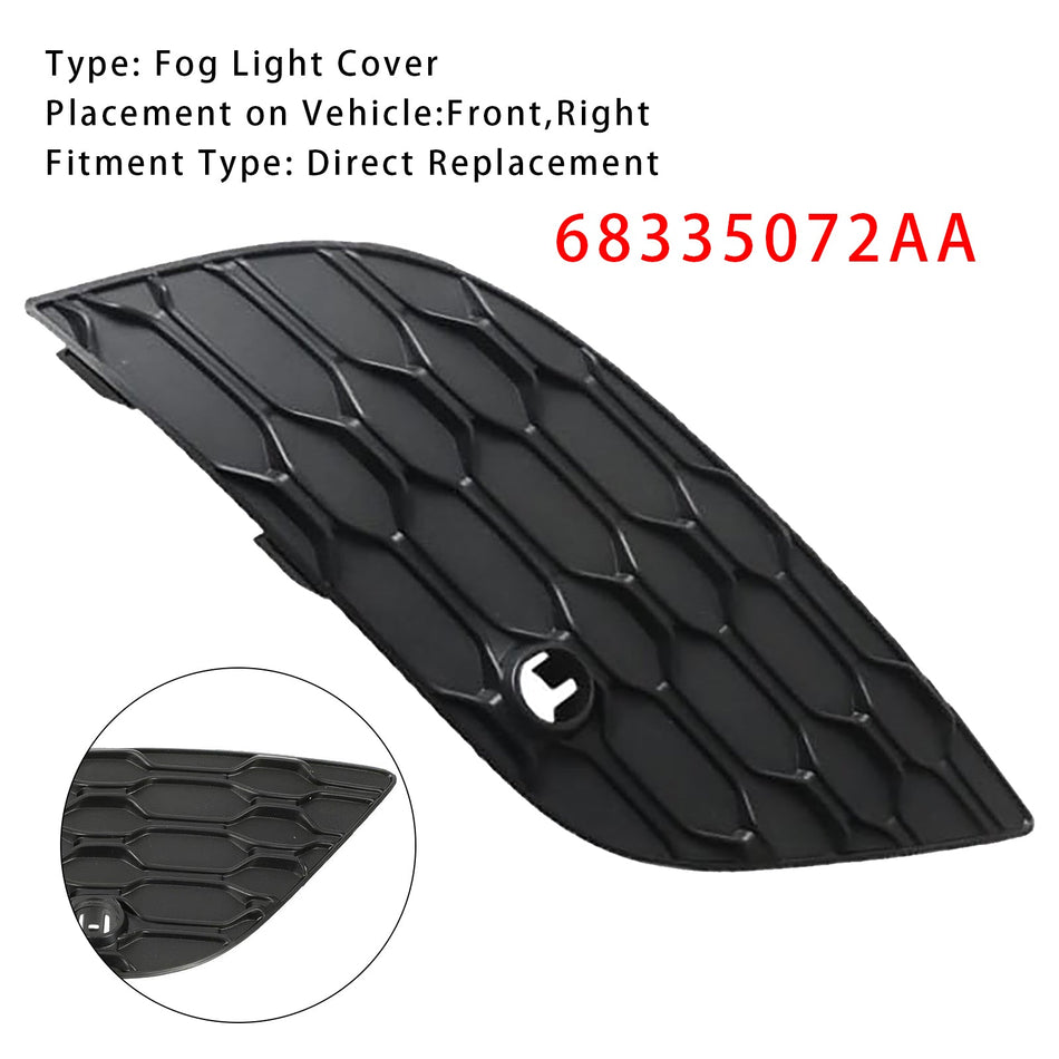 2017-2022 ジープ グランドチェロキー 右側バンパー フォグランプカバー 68335072AA