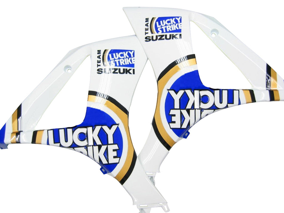 2007-2008 スズキ GSXR 1000 ホワイト &amp; ブルー ラッキー ストライク レーシング フェアリング ジェネリック