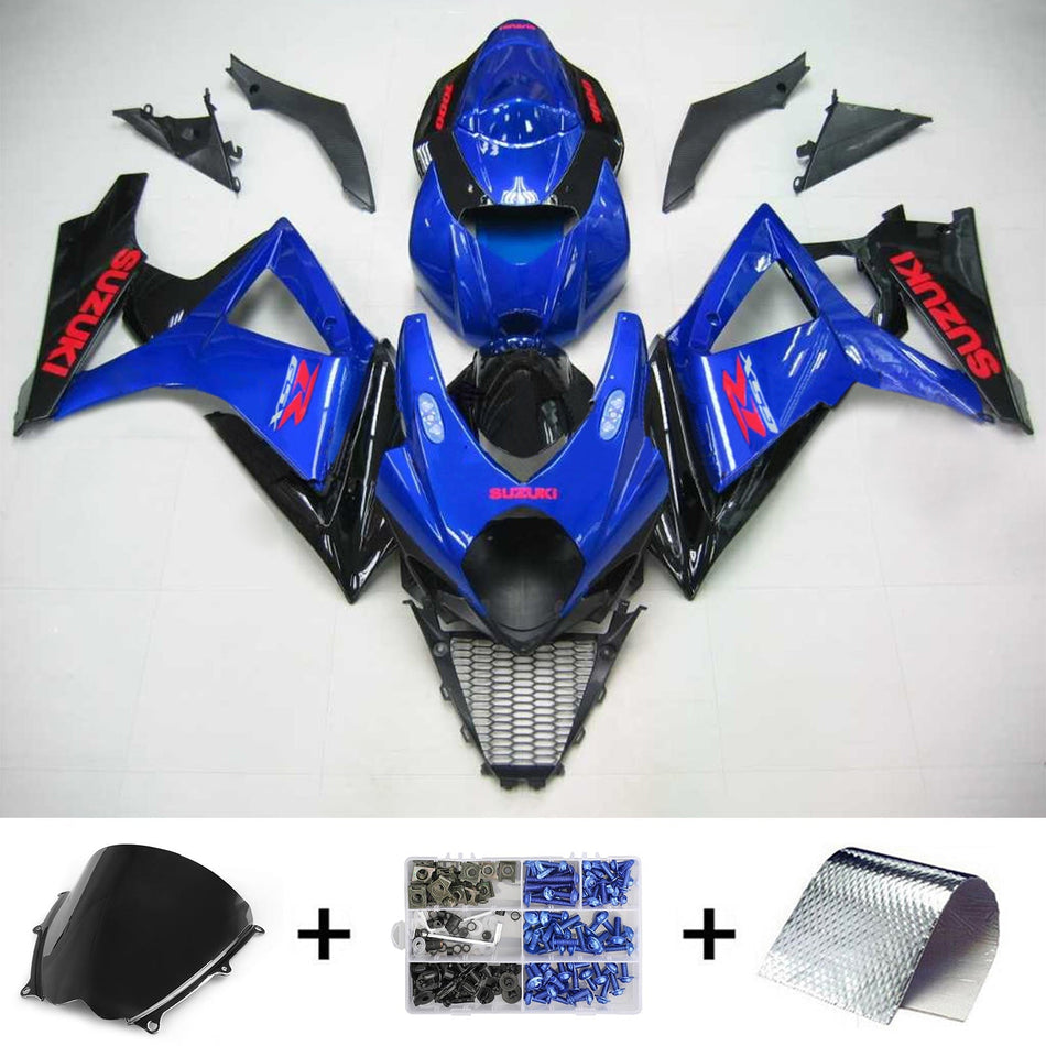 2007-2008 スズキ GSXR1000 K7 Amotopart インジェクションフェアリングキット ボディワーク プラスチック ABS #109